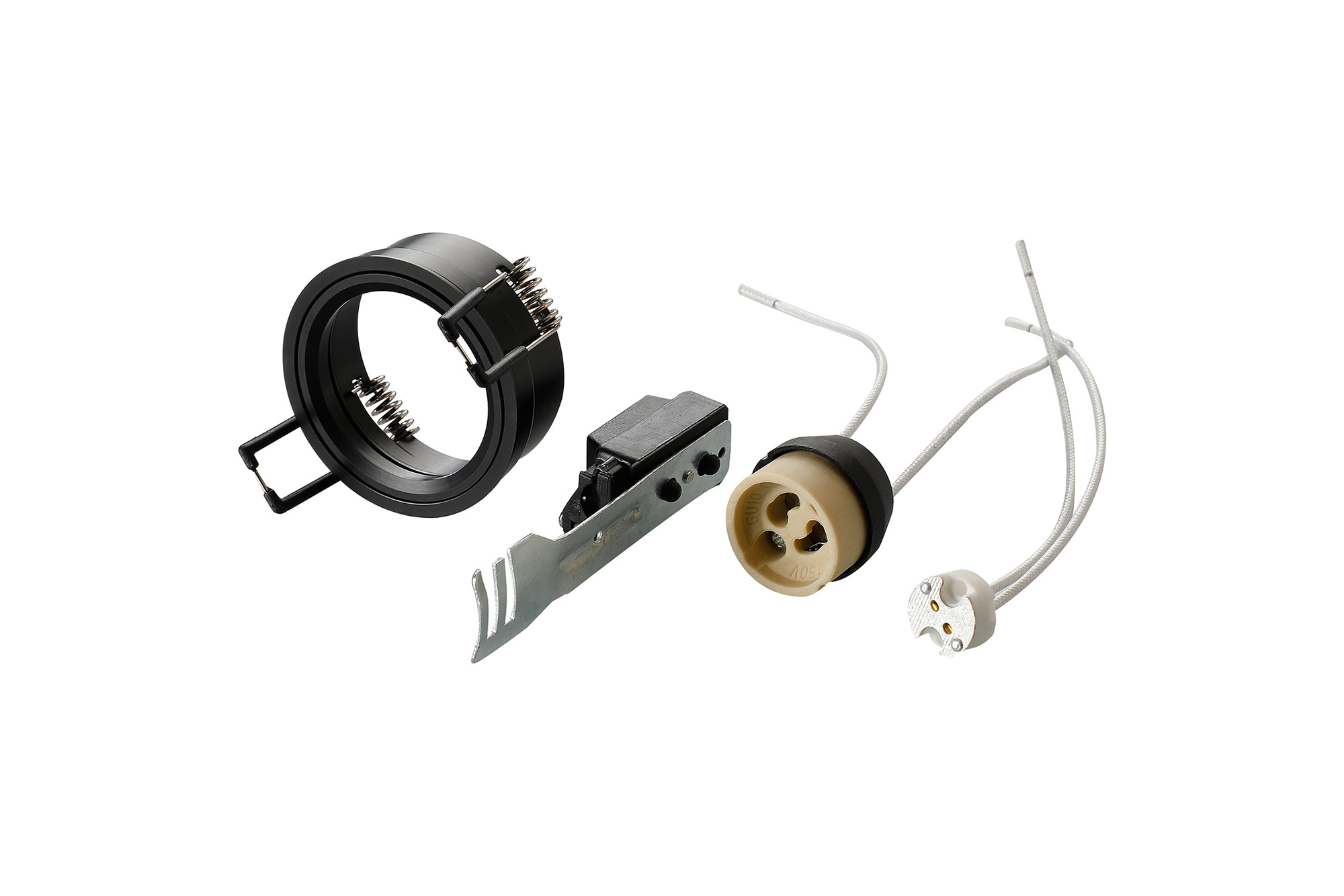 IL30800BL  Satin Black Downlight Component Kit With Lampholders